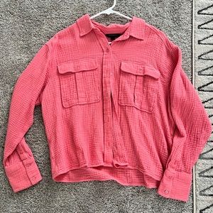Banana republic pink gauze top
